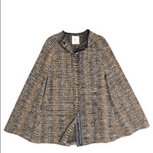 Zara knitwear tweed cape